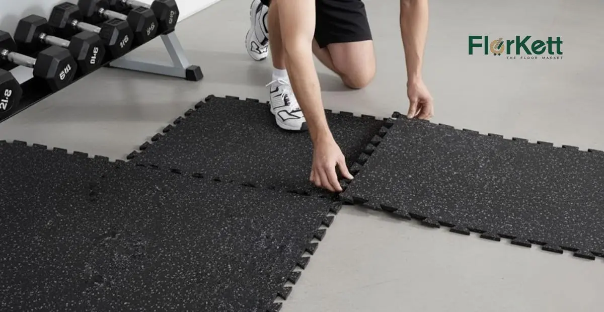gym floor in a modern fitness studio | Gym Flooring Dubai | Florkett