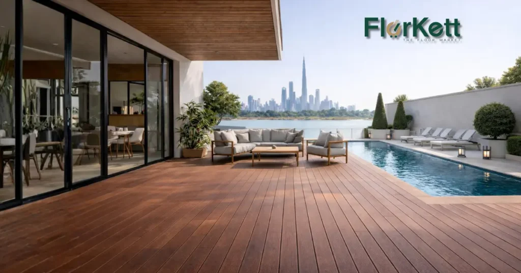 Modern villa exterior flooring design | Best Outdoor Flooring Dubai | Florkett