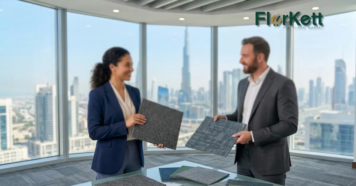 PP vs Nylon carpet tiles in Dubai commercial spaces | Florkett