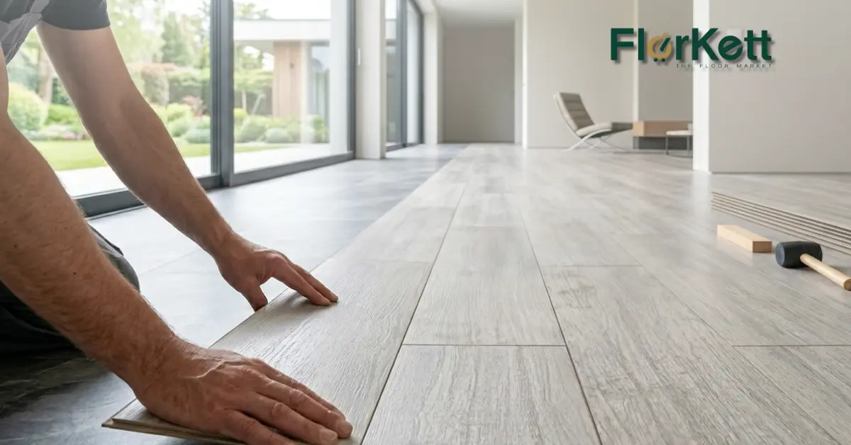 SPC flooring maintenance in Dubai with a clean modern floor surface | florkett
