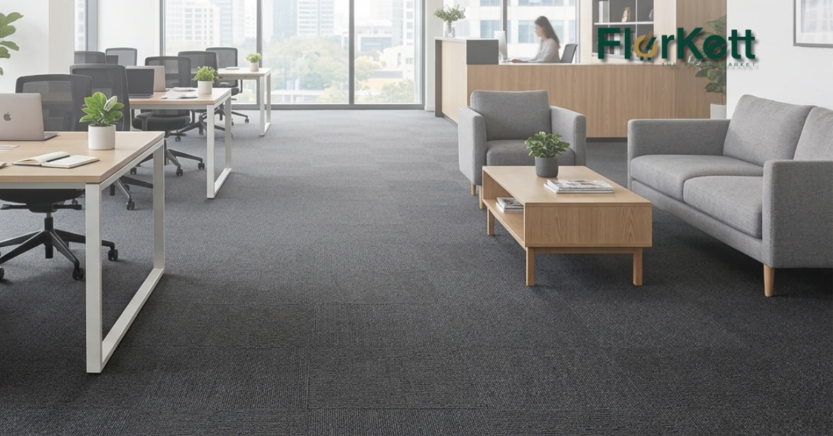 Nylon carpet tiles for commercial spaces in Dubai | Florkett